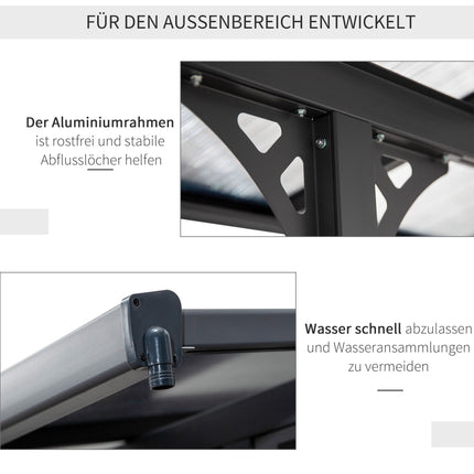 Outdoor Canopy, Aluminum Frame, 435x302 cm