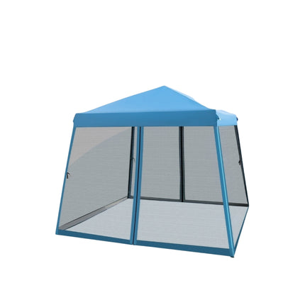 Outdoor Canopy Tent, 3x3m, Blue, Mesh Sides, UV Protection