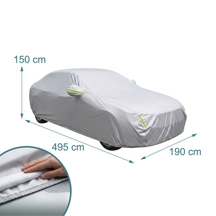 Outdoor Car Cover, Silver, 450–495 cm Sedan