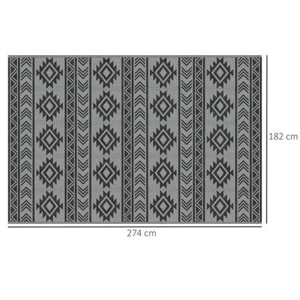 Waterproof outdoor plastic mat - Double-sided, 182x274cm