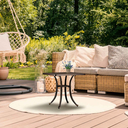 Outdoor Cast Aluminium Garden Side Table – Weatherproof