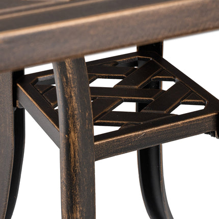 Outdoor Cast Aluminium Garden Side Table – Weatherproof