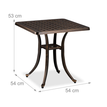 Outdoor Cast Aluminium Garden Side Table – Weatherproof