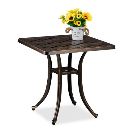 Outdoor Cast Aluminium Garden Side Table – Weatherproof