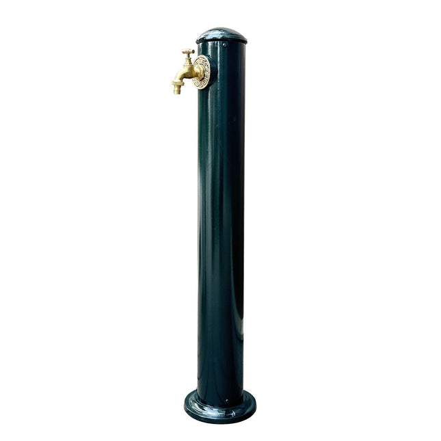 Outdoor Cast Aluminium Water Fountain Column, Green
