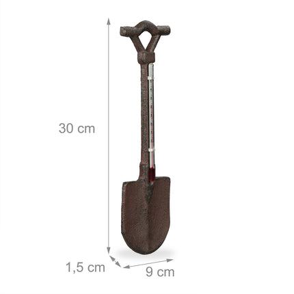 Outdoor Cast Iron Spade Thermometer – Weatherproof
