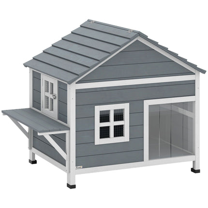 Outdoor Cat House, Elevated Design, Waterproof Roof