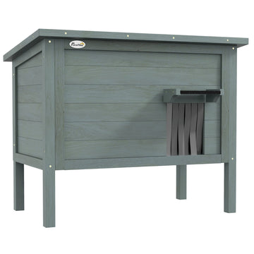 Outdoor Cat House, Insulated, Dark Grey, 85 x 50 x 68.5 cm