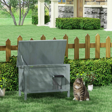 Outdoor Cat House, Insulated, Dark Grey, 85 x 50 x 68.5 cm