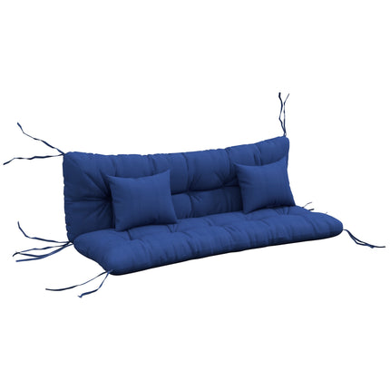 Outdoor Chair Cushion Set, 150x50 cm, Water-Resistant, Navy