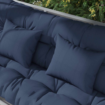 Outdoor Chair Cushion Set, 150x50 cm, Water-Resistant, Navy