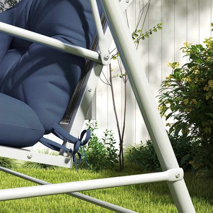 Outdoor Chair Cushion Set, 150x50 cm, Water-Resistant, Navy