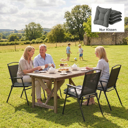Outdoor Chair Cushions Set of 4, Non-Slip, 39.5x39.5x10 cm
