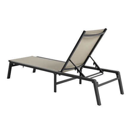Outdoor Chaise Lounge Chair, Foldable, 5-Position, 400 lb