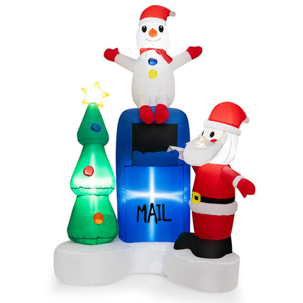 Outdoor Christmas Inflatable, 185 cm, LED Santa Scene