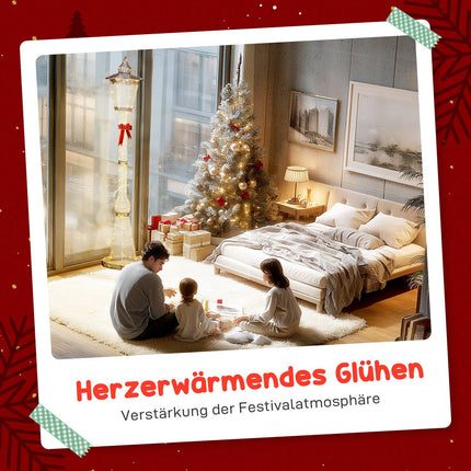 Outdoor Christmas Lantern Post, 215 cm, 155 LEDs, Waterproof