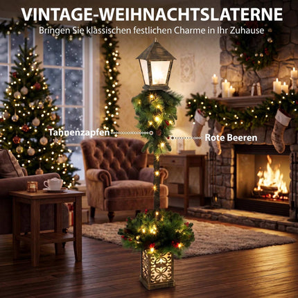 Outdoor Christmas Lantern with 50 Warm White LEDs, 150cm