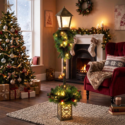 Outdoor Christmas Lantern with 50 Warm White LEDs, 150cm