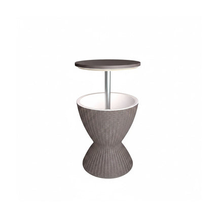 Outdoor Cooler Side Table, 30L Ice Box, Adjustable Top