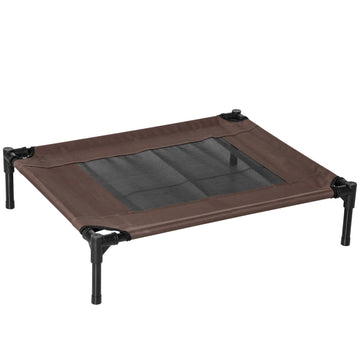 Durable outdoor dog bed, brown 76x61x18cm for pets