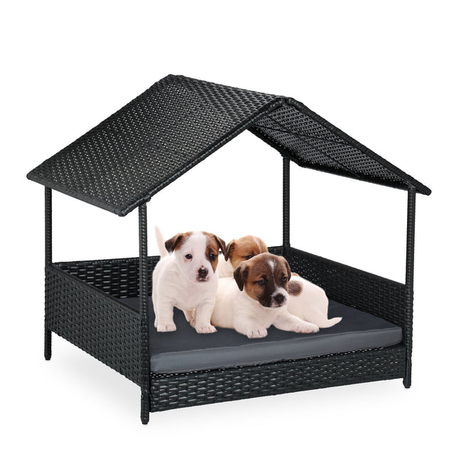 Outdoor Dog Bed with Canopy for Small & Medium Breeds