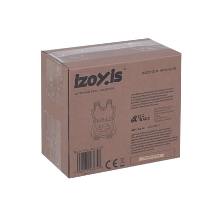 Outdoor Double Socket IP66 with Lockable Cover, 230 V, 3680 W, 16 A