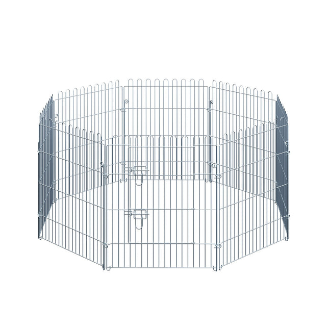 Outdoor puppy enclosure, 8-panel playpen, safe and stable