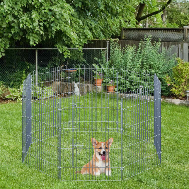 Outdoor puppy playpen, 8-panel, Safe & Stable, 63x91 cm