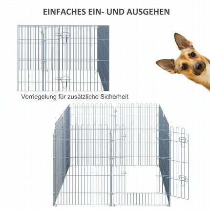 Outdoor puppy playpen, 8-panel, Safe & Stable, 63x91 cm