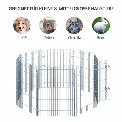 Outdoor puppy playpen, 8-panel, Safe & Stable, 63x91 cm