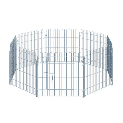 Outdoor puppy playpen fence, 8 panels, W63 x H60 cm