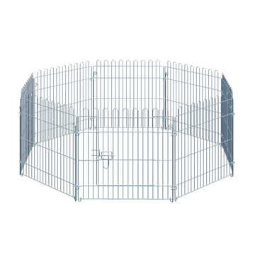 Outdoor puppy playpen fence, 8 panels, W63 x H60 cm