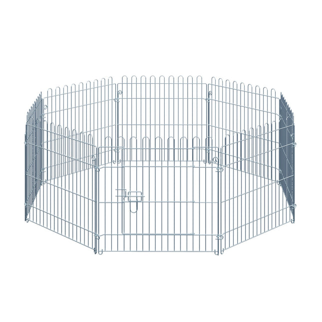 Outdoor puppy playpen fence, 8 panels, W63 x H60 cm