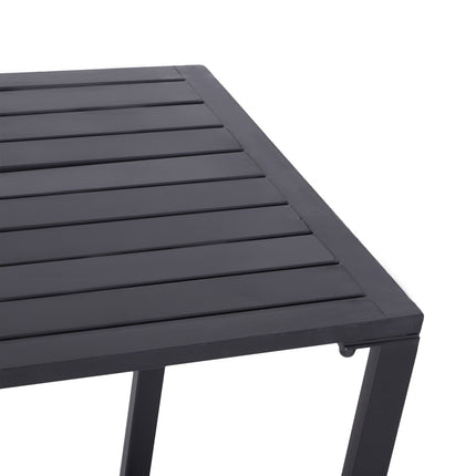 Metal outdoor seating set, 3-piece set, black finish