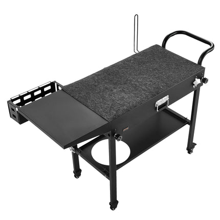 Outdoor Grill Cart, 31 x 17 In Foldable Prep Table, Wheels