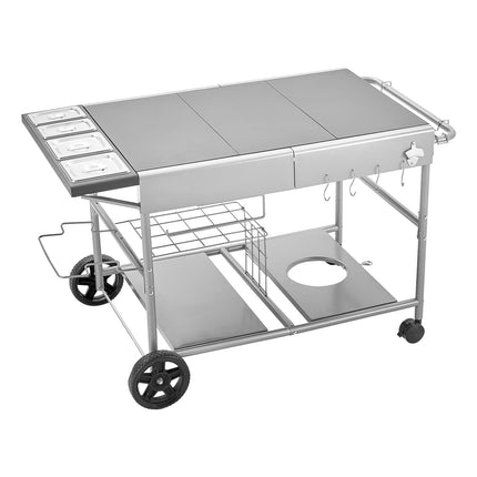 Outdoor Grill Cart, 36.4 x 23.4 in, Wheels, Spice Boxes