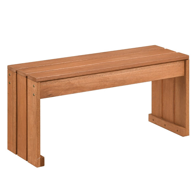 Houten buitenbank, 90 cm, compact en veelzijdig ontwerp