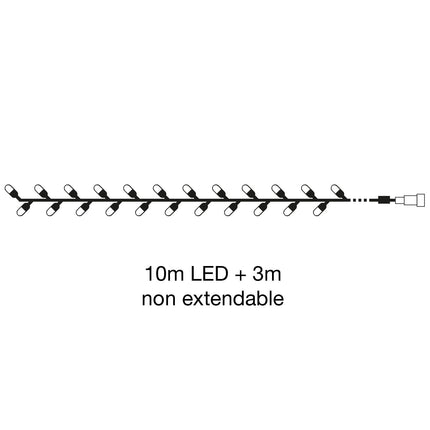 Outdoor LED String Lights 10m, 100 LEDs, Warm White