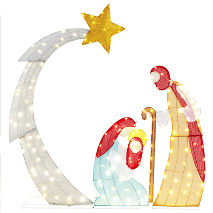 Outdoor Lighted Nativity Set, 151 cm, 140 Warm White LEDs