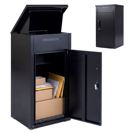 Outdoor Lockable Parcel Delivery Box, Steel, 45x44x86 cm