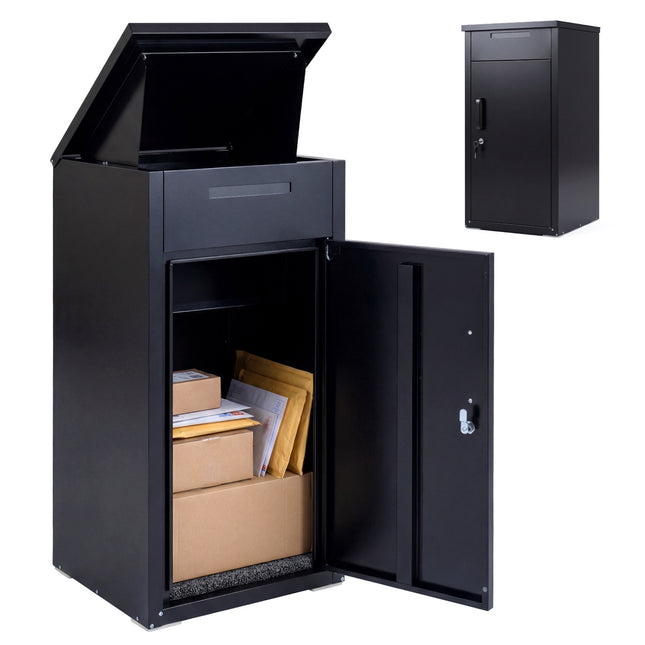 Outdoor Lockable Parcel Delivery Box, Steel, 45x44x86 cm