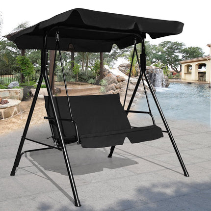 Outdoor Loveseat Swing Glider With Canopy, Cushions