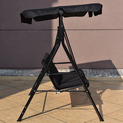 Outdoor Loveseat Swing Glider With Canopy, Cushions