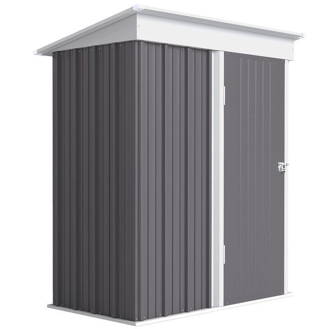 Outdoor Metal Garden Shed, Adjustable Shelves, Lockable Door