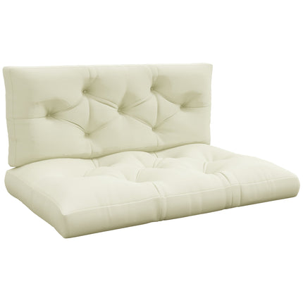 Outdoor Pallet Cushion Set, 2-Piece, 120x80 cm Cream