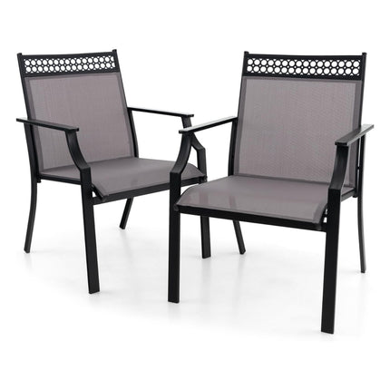 Outdoor Patio Chairs Set, Quick-Dry Fabric & Metal Frame