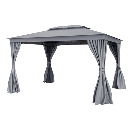 Outdoor Pavilion with Netting & Curtains – Waterproof, 4x3m