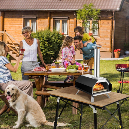 Outdoor Pizza Oven with Stone, Peel & Thermometer