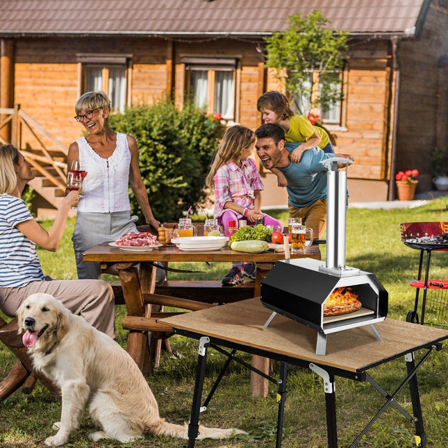 Outdoor Pizza Oven with Stone, Peel & Thermometer