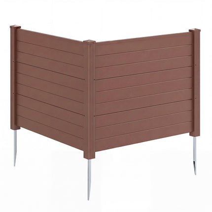 Outdoor Privacy Fence Screen 122 x 95 cm, 2 Panels, Brown